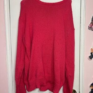 Women's Hot Pink Knit Sweater